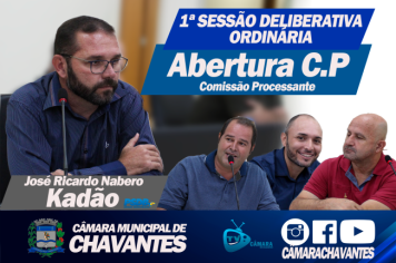 1ª Sessão Deliberativa Ordinária da Câmara Municipal de Chavantes