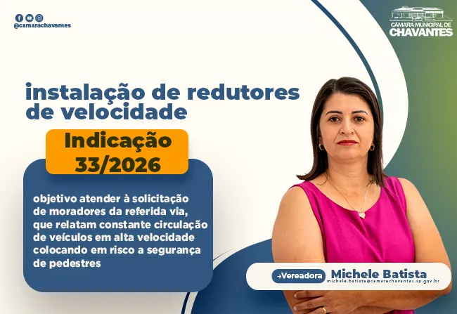 INDICAÇÃO Nº 33/2026.